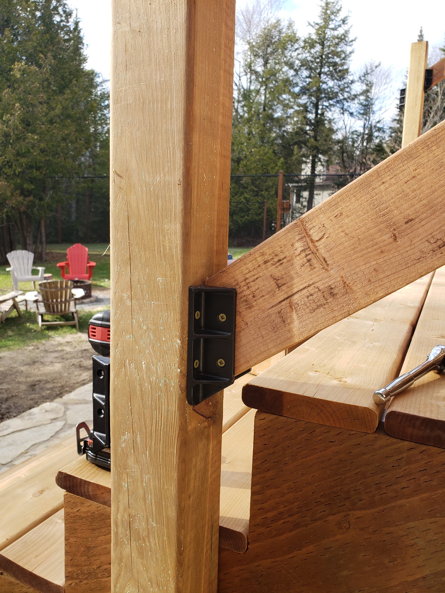 Sturdy Railing Hangers - fits Standard 2 X 4 Railings (Actual 1 ½” x 3 ½”), Reinforced Black Polypropylene (8 Pieces)