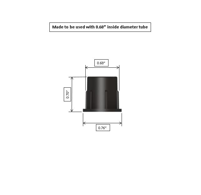 Baluster Connectors - fits ¾” OD Metal Balusters, Black Polypropylene (500 Pieces)