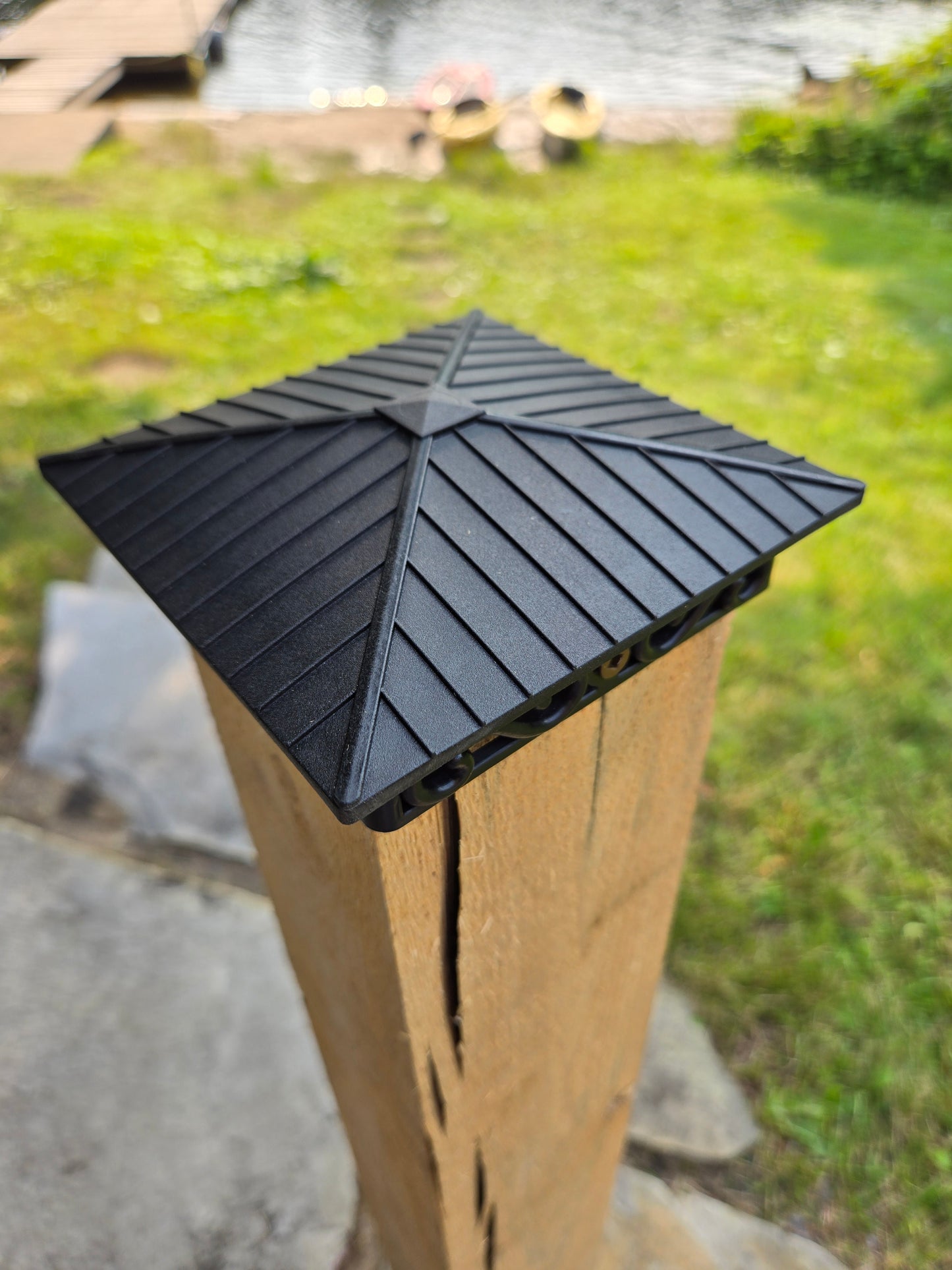 FENCE & DECK RITE Unique Design Post caps, fits True 4” x 4” Posts (Actual 4” x 4”) Perfect Finishing Touch to Your Fences and Decks. (True 4" X 4" - Pack of 24)